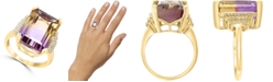 LALI Jewels Ametrine (13-5/8 ct. t.w.) & Diamond (1/6 ct. t.w.) Statement Ring in 14k Gold